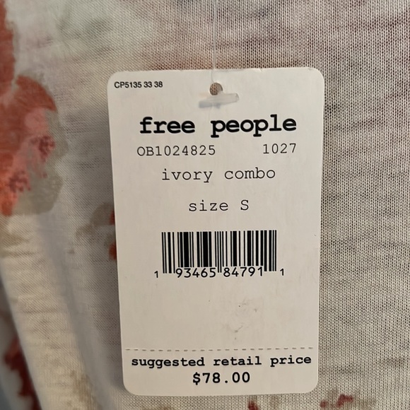 🎉HP🎉NWT Free People Arielle Print Long Sleeve Top - Picture 12 of 14